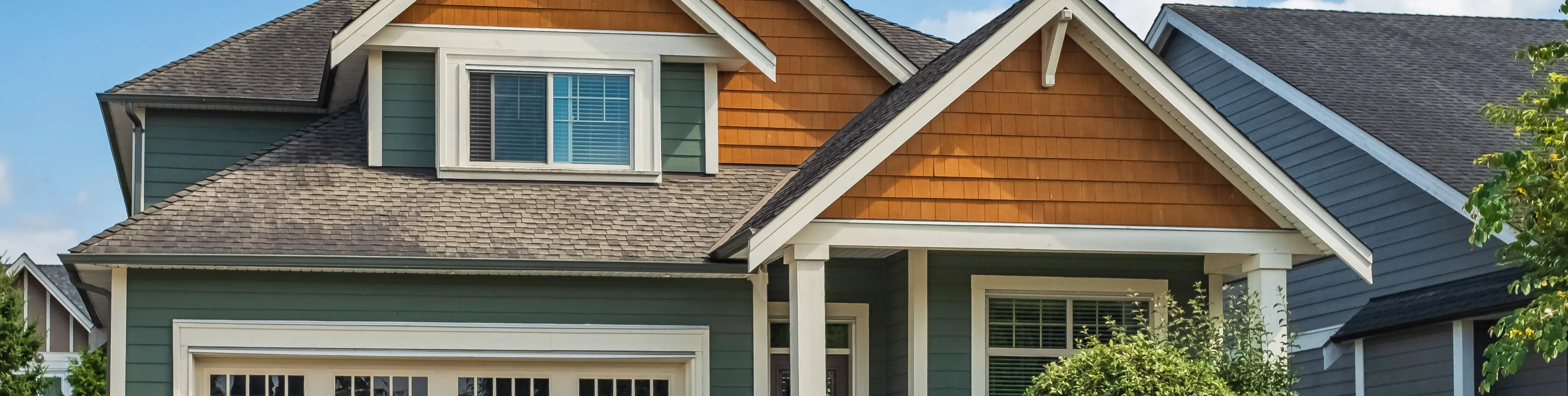 A home with cedar siding and hardie board